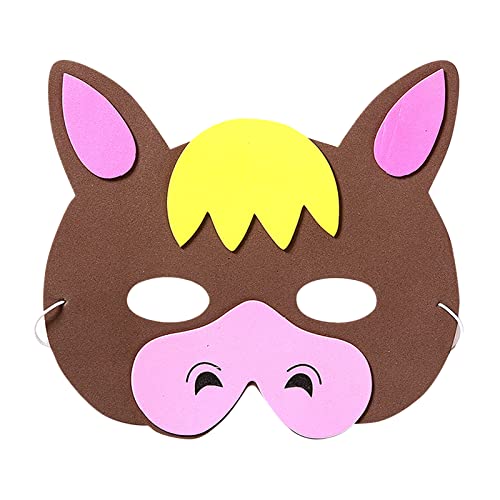 Fycakly Maske Halloween Herren Masken Maskerade Tierwald mit elastischem SeilKinderspielzeug Tiergeburtstag Tiermasken Tiermaske Augenmasken für Kinder Masken Maske (J, One Size) von Fycakly