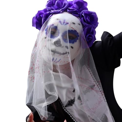 Fycakly Maske Halloween Herren der Halloween Make-up-Partys Gruselige erschreckende Cosplay Lustige Kopfbedeckung Gesicht Requisiten (Blue, 28cm) von Fycakly