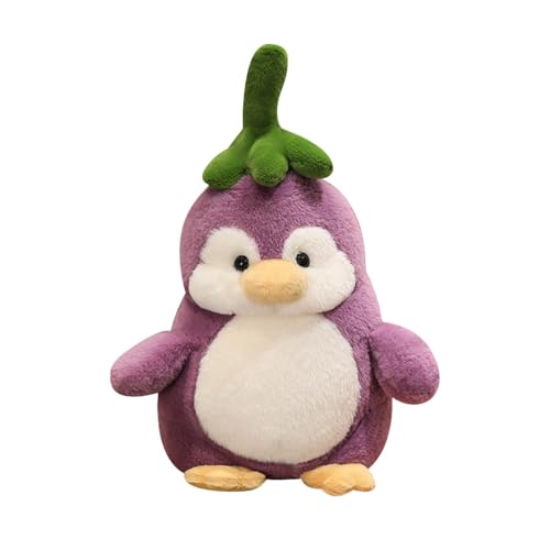 Fycakly Neu Pinguin Drehen Spielzeug Aubergine Pinguin Puppe ​​ Kuscheltiere Baby Geschenk​​ (Blue, 28cm) von Fycakly