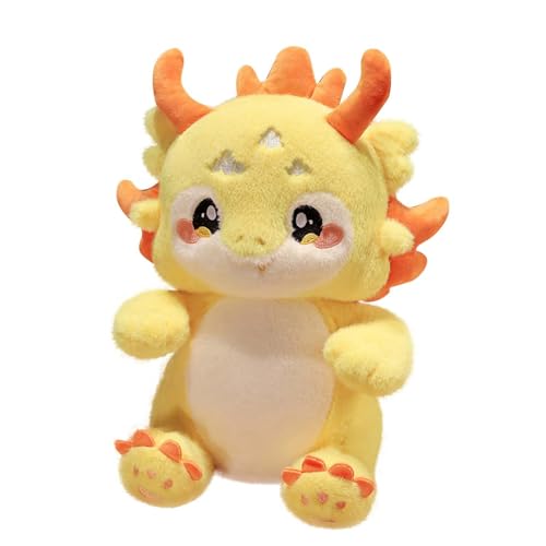 Fycakly Neujahrs-Drachen-Plüschtier, niedliche Verzierung, Jahr des Drachen-Spielzeugs, Dekoration, Zuhause, Party, superweiche Baumwollfüllung, 24, 1 cm ​​ Süße Plüschtier Geschenke​​ (C, One Size) von Fycakly