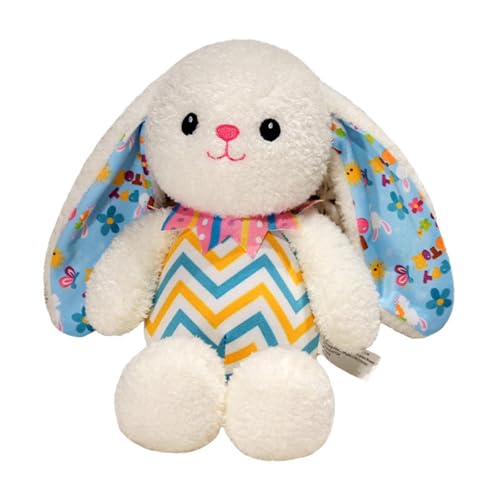 Fycakly Niedliche und weiche gestreifte Kaninchenpuppe, Tierkaninchenspielzeug, weiches und bequemes Kaninchenspielzeug für Kinder, Ostern ​​ Stofftiere weich waschbar​​ (A, One Size) von Fycakly