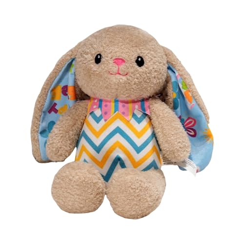 Fycakly Niedliche und weiche gestreifte Kaninchenpuppe, Tierkaninchenspielzeug, weiches und bequemes Kaninchenspielzeug für Kinder, Ostern ​​ Stofftiere weich waschbar​​ (C, One Size) von Fycakly