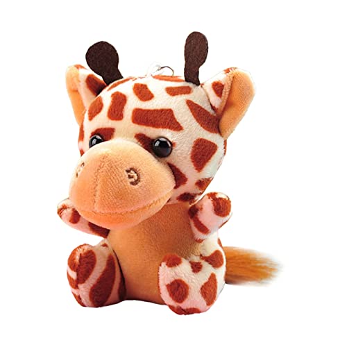Fycakly Niedliches kleines Tier Plüschtier Giraffe Tiger Leopard Plüschtier ​​ Süße Geschenke​​ (B, One Size) von Fycakly
