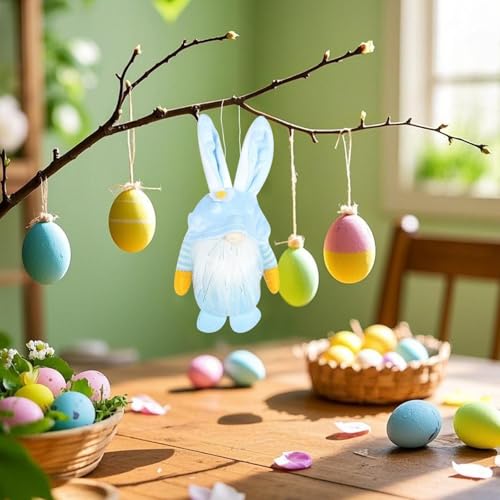 Fycakly Osterhase GNOME Schreibtisch entzückende Cartoon Puppe für Festliche Ferien Szene Dekoration ​​ Kuscheltiere Baby Geschenk​​ (E, 17cm) von Fycakly
