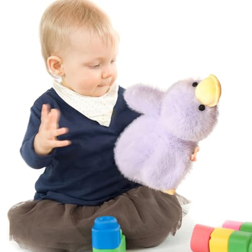 Fycakly Pelziges Stofftierspielzeug, süßes Kissen, Tierpuppe, Kissen, Gans, Spielzeug, Geburtstag, geeignet für Kinder, Jungen und Mädchen ​​ Plüschtier Hund Katze​​ (Purple, 30cm) von Fycakly