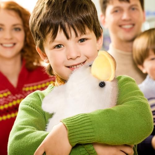 Fycakly Pelziges Stofftierspielzeug, süßes Kissen, Tierpuppe, Kissen, Gans, Spielzeug, Geburtstag, geeignet für Kinder, Jungen und Mädchen ​​ Süße Plüschtier Geschenke​​ (White, 30cm) von Fycakly