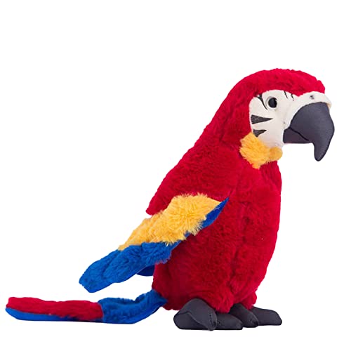Fycakly Plüschtier Bequemes Papageienmuster PP Baumwolle Kinder Plüschtier Ornamente für ​​ Süße Geschenke​​ (Red, One Size) von Fycakly