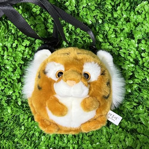 Fycakly Realistische Tiger-Umhängetasche für Kinder, Plüsch-Handtasche für Mädchen und Jungen (20 cm) ​​ Puppen Mädchen​​ (Yellow, One Size) von Fycakly