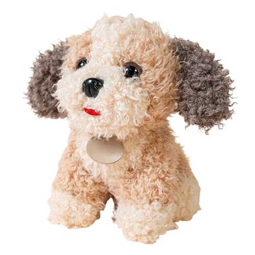 Fycakly Realistisches Teddy-Hundespielzeug, Stofftier, weiches Lamm, Simulationswelpe für Kinder, für drinnen und draußen, kuscheliger Begleiter ​​ Stofftiere weich waschbar​​ (B, 23cm) von Fycakly