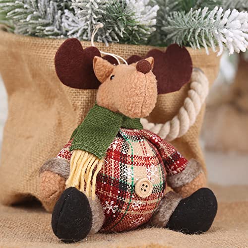 Fycakly Santa Schneemann Stoff Anhänger Weihnachtsbaum Ornamente Weihnachtsdekorationen ​​ Plüschtiere für Erwachsene​​ (A, One Size) von Fycakly