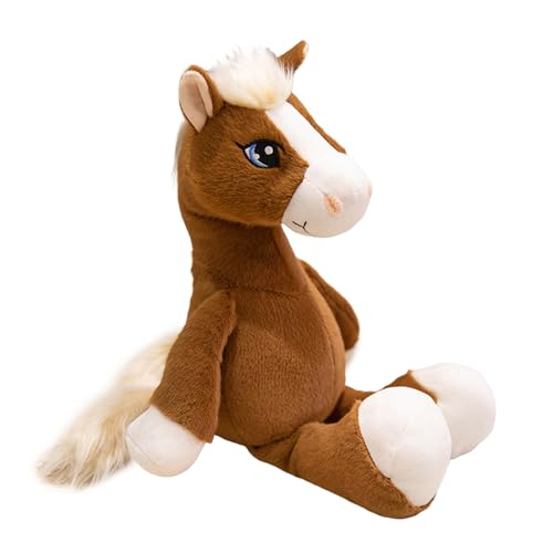 Fycakly Simulation Pferd Puppe Spielzeug Hängende Bein Maschine Stoffpuppe Zum Spielen Und Ausstellen ​​ Interaktive Plüschtiere​​ (B, A) von Fycakly