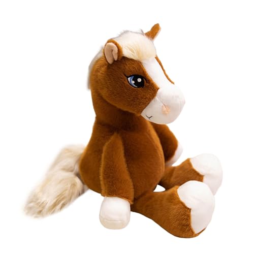 Fycakly Simulation Pferd Puppe Spielzeug Hängende Bein Maschine Stoffpuppe Zum Spielen Und Ausstellen ​​ Interaktive Plüschtiere​​ (C, A) von Fycakly
