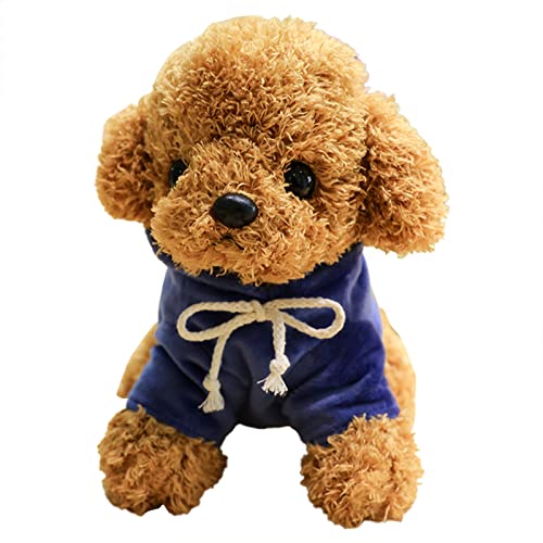 Fycakly Simulation Teddy Hund Actionfigur Super süßes Hündchen Plüschtier Stoffpuppe Kinder weibliches Geburtstagsgeschenk ​​ Kuscheltiere Baby Geschenk​​ (BU1, A) von Fycakly