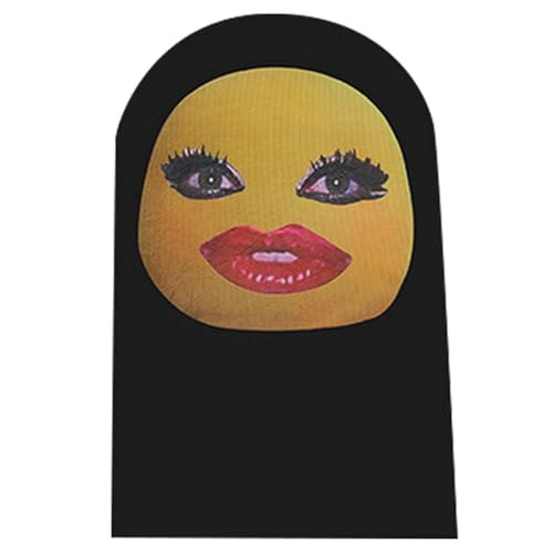 Fycakly Sommer Skelettmaske Lustiges, witziges Ausdruckspaket, lustiges menschliches Gesichtsmuster, knifflige Kopfbedeckung, Radfahren, Sonnenschutz, lustiges, A1 (Black, 36X24CM) von Fycakly