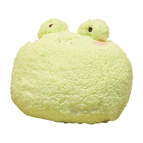 Fycakly Spielzeug, süßes Tierkopfkissen, unbegrenzte Kindlichkeit, Neuer Favorit für die Heimdekoration, bringt Freude und Entspannung (B) ​​ Plüschtier Hund Katze​​ (Green, 35cm) von Fycakly
