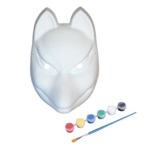 Fycakly Totenkopf Maske Halloween Weißer PVC-Kopf, Kunststoff, weiß, DIY-Malerei, Cartoon-Kostüm, Requisite, Maskerade, Party, Cosplay (White, 14.7x22.7x7cm) von Fycakly