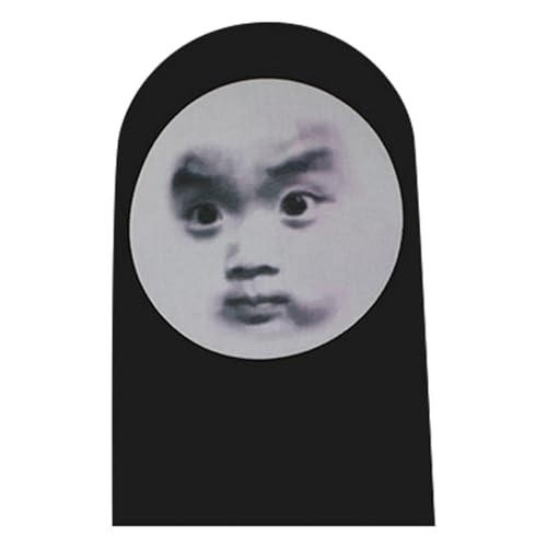Fycakly Totenkopf-Maske Lustiges, lustiges Ausdruckspaket, lustiges menschliches Gesichtsmuster, knifflige Kopfbedeckung, Radfahren, Sonnenschutz, lustiges, A 6 (Black, 36X24CM) von Fycakly