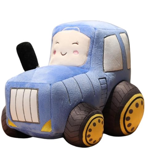 Fycakly Traktorspielzeug, weicher Traktor, Spielzeug, Traktorkissen, Spielzeug, Tier-Cartoon-Puppe, Dekoration, Sofakissen, Kissen, Auto, süßer Traktor ​​ Stofftiere weich (Blue, 22x30x20cm) von Fycakly