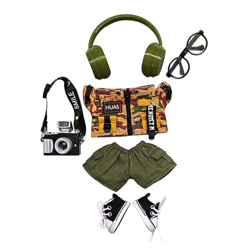 Fycakly Trendiges Jumpsuit-Outfit für Puppen. Anzieh- und Spielset aus weichem Stoff. Kompatibel mit 18-Zoll-Puppen. Perfekt für Kinder ab 3 Jahren. ​​ Tragetaschen Puppen​​ (B, One Size) von Fycakly