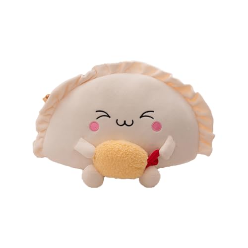 Fycakly Weiches Spielzeug Kissen süße Knödel gefüllte Tier Plushie für Kinder nach Hause Plüschtiere (Beige, 35cm) von Fycakly