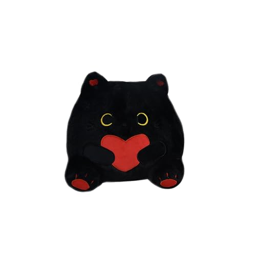 Fycakly Weiches Stofftier, süße und knuddelige Plüschpuppe, perfekt für Kinder, Mädchen und Jungen, Valentinstag, Geburtstag, Weihnachten Schlafengehen kamerad (Black, 25cm) von Fycakly