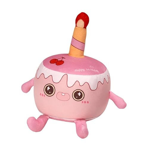 Fycakly Weiches und kuscheliges Spielzeug in Kuchenform, Perfekter Geburtstag für Kinder. Entzückendes Plüschtier im Dessert-Stil, ideale Party oder Dekoration. ​​ Interaktive Babypuppen​​ (One Size) von Fycakly