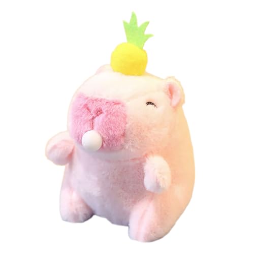 Fycakly Weiches und süßes Capybara-Ornament, um Reizbarkeit zu vermeiden, Capybara-Schlüsselanhänger, Schüttelgeräusch, Capybara-Anhänger, geeignet für ​​ Baby Kuscheltier Jungen​​ (A, 12cm) von Fycakly