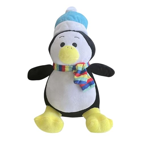 Fycakly Weihnachtsbaby Stofftier mit rotem Schal Weihnachtsplüschtier Plüschtiere für Kinder​​ (D, One Size) von Fycakly