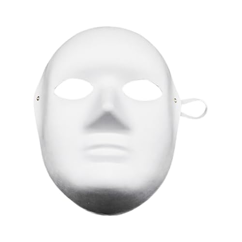 Halloween Maske Kostüm für Kinder und Erwachsene, weiß, für Männer und Frauen, handgezeichnete Gesichtsbehandlung, Party, Rollenspiele, 10-teilig (Red, One Size) von Fycakly