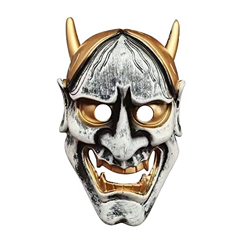 Halloween Maske Plastik Halloween Retro Bronzing Dyeing Face-Lift Party Tanzparty Dekorationsmaske (Blue, One Size) von Fycakly