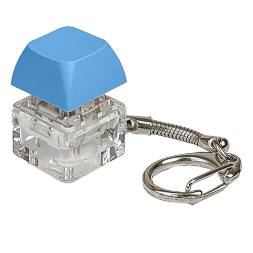 Keyboard Fingerget Spielzeug Stressabbau F Idget Keyboard Schlüsselanhänger Fingerdruck Clicker Fingertip Fingertip Schlüsselanhänger Schreibtischspielzeug für ​​ 3D ( Blue, One Size) von Fycakly