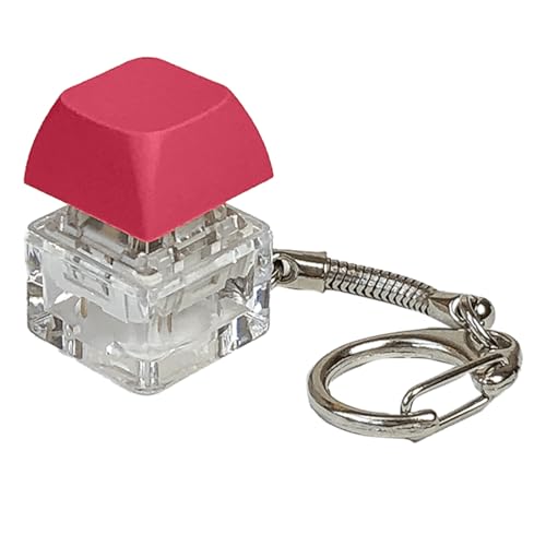 Keyboard Fingerget Spielzeug Stressabbau F Idget Keyboard Schlüsselanhänger Fingerdruck Clicker Fingertip Fingertip Schlüsselanhänger Schreibtischspielzeug für ​​ 3D ( Red, One Size) von Fycakly