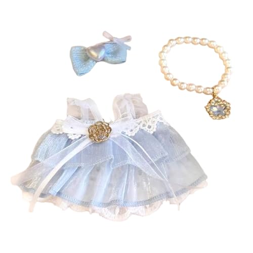 Kleid für Puppen, Elegantes Stoff-Outfit, Rollenspiel-Kostümzubehör für Mädchen ab 3 Jahren Plüschtiere Kinder​​ ( C, A) von Fycakly