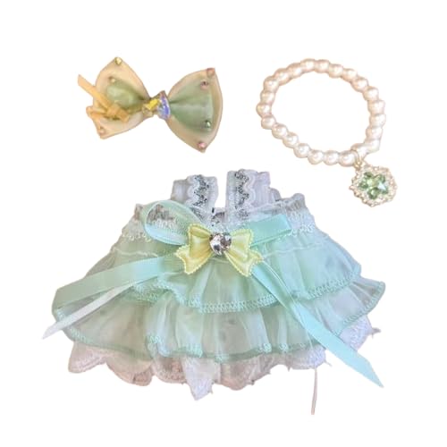 Kleid für Puppen, Elegantes Stoff-Outfit, Rollenspiel-Kostümzubehör für Mädchen ab 3 Jahren Plüschtiere Kinder​​ ( D, A) von Fycakly