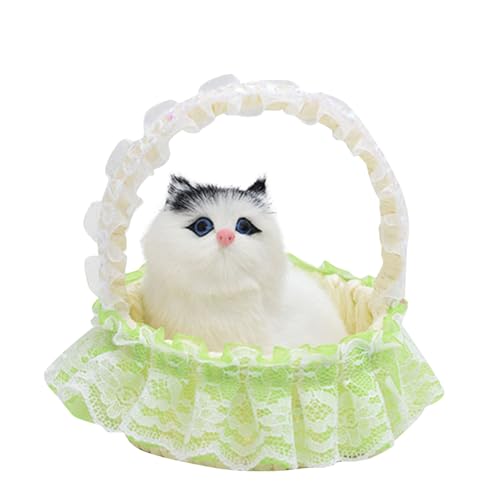 Lustige -Katze im Spitzen-Hängekorb, Puppenspielzeug, Mini-Katze im Schuh mit Miau-Geräuschen, schlafend, süßes Kätzchen-, Dekor für Kinder, Jungen Mädchen Große Plüschtiere ( Green, One Size) Lustige -Katze im Spitzen-Hängekorb, Puppenspielzeug, Mini-Katze im Schuh mit Miau-Geräuschen, schlafend, süßes Kätzchen-, Dekor für Kinder, Jungen Mädchen Große Plüschtiere ( Green, One Size) von Fycakly