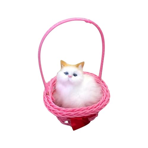 Lustige -Katze im Spitzen-Hängekorb, Puppenspielzeug, Mini-Katze im Schuh mit Miau-Geräuschen, schlafend, süßes Kätzchen-, Dekor für Kinder, Jungen Mädchen ​​ Stofftiere weich waschbar​​ ( One Size) von Fycakly