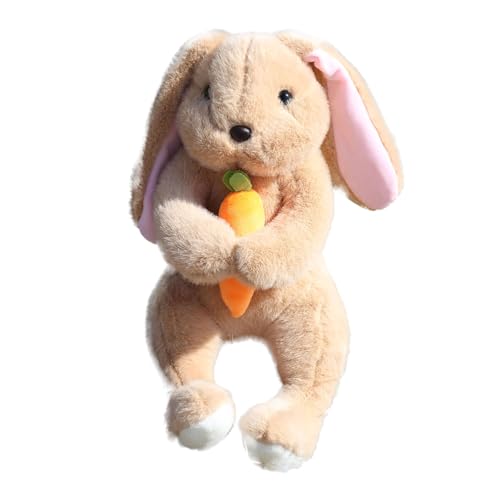 Osterhasen-Teddy, 20 cm oder 40 cm, Plüschtier, Osterhasenpuppe mit Karotte, weiches Kaninchenspielzeug für Jungen und Mädchen, süße Geburtstags- und Partydekoration ​​ Kuscheltiere Baby ( Khaki, A) von Fycakly