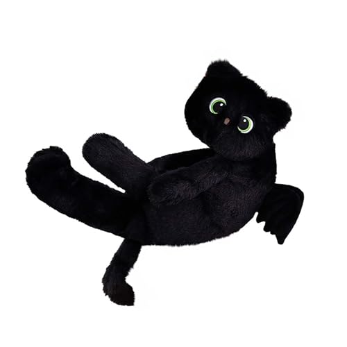 Schwarzes Katzenplüschtier mit Fledermausflügeln, weiches schwarzes Set mit zehn Plüschkissen, süßes Katzenkörperkissen, langes Katzenkissen als Dekoration, Plüschtier Hund Katze ( Black, 70cm) Schwarzes Katzenplüschtier mit Fledermausflügeln, weiches schwarzes Set mit zehn Plüschkissen, süßes Katzenkörperkissen, langes Katzenkissen als Dekoration, Plüschtier Hund Katze ( Black, 70cm) von Fycakly