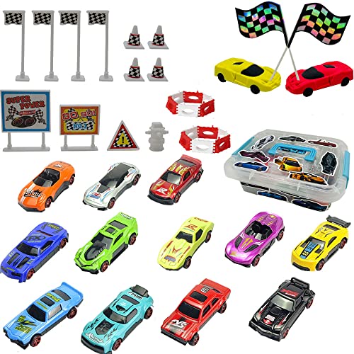 Fycooler 1:64 Die-Cast Spielzeug Fahrzeuge Geschenkset 12er Set,Mini Auto Die Cast Spielzeugautos Set with DIY Rennwagen Verkehrsschilder/Flags/Stickers/Storage Box Spielzeug Geschenkset für Kinder Fycooler 1:64 Die-Cast Spielzeug Fahrzeuge Geschenkset 12er Set,Mini Auto Die Cast Spielzeugautos Set with DIY Rennwagen Verkehrsschilder/Flags/Stickers/Storage Box Spielzeug Geschenkset für Kinder von Fycooler