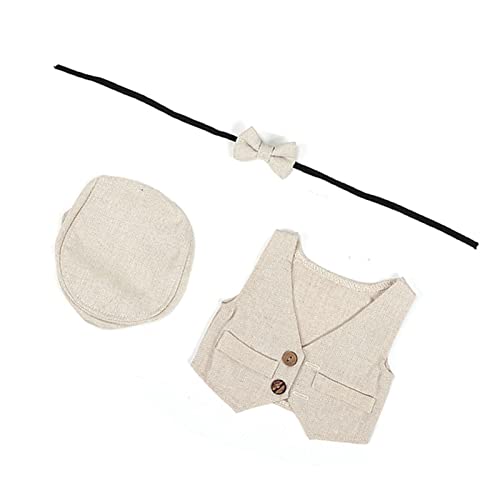 Fydun Dreisteuelige Weste von Weste, Ren Fotografie Baumwollwatte Kleidung für 0-1 Monate (Beige) von Fydun