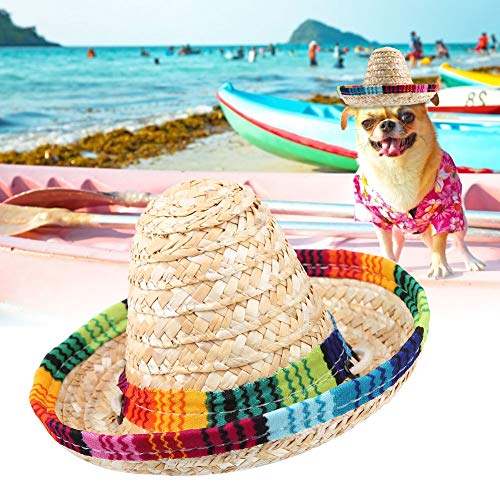 Fydun Mini Stroh Sombrero Party Hut für Kleine Haustiere/Welpe/Katze mit Baumwollseilanpassung für Familien Fydun Mini Stroh Sombrero Party Hut für Kleine Haustiere/Welpe/Katze mit Baumwollseilanpassung für Familien von Fydun