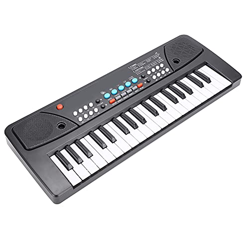 Fydun Tragbares Elektronisches Klavier, Multifunktionale Tastatur, Telefon, Musikornamente 430A1, Englische Version, für Familien (430A1 Englische Version (37 Tasten)) von Fydun
