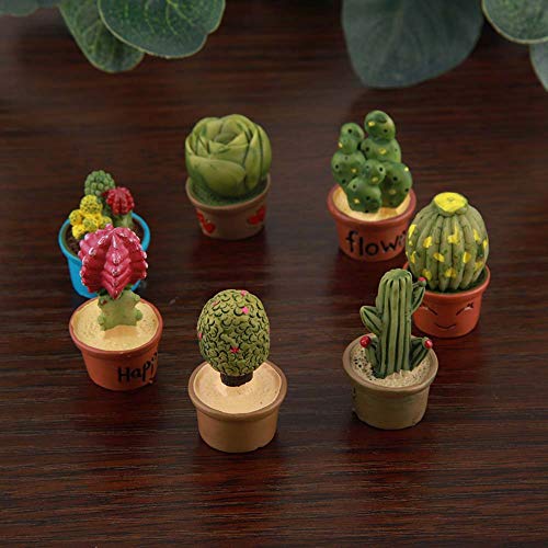 Tiny Cactus Miniatur Sukkulente Pflanzen Pot Dollhouse Dekoration Mini Plant von Fydun