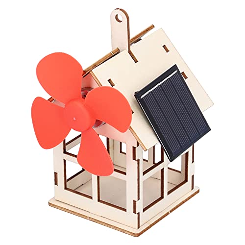 Fyearfly Solar Power Experiment Spielzeug, Solarbetriebene Windmühle Holzhaus DIY Kinder Kinder Wissenschaft Pädagogisches Experiment Spielzeug von Fyearfly
