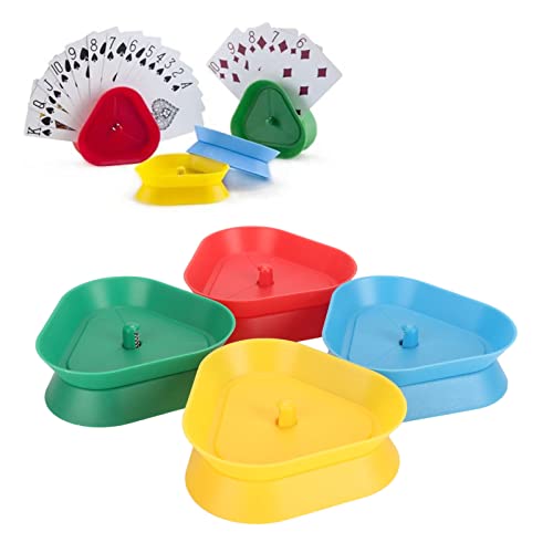 Kartenhalter Spielen, 4 Gemischte Farben Karten Spielen Halter Händedreieck -Form Poker Rack Halter für Kinder Erwachsene Kartenhalter Spielen, 4 Gemischte Farben Karten Spielen Halter Händedreieck -Form Poker Rack Halter für Kinder Erwachsene von Fyearfly