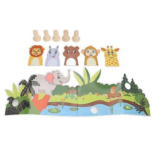 Mini-Plüschtier-Fingerpuppen, Cartoon-Tier-Fingerpuppen-Set, Lustige Home-Party, Filz-Dschungel-Abenteuer-Fingerpuppen Für Kinder von Fyearfly
