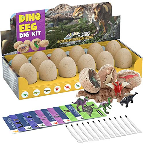 12pcs Dinosaurier Ei mit 12 Einführungskarten und Digwerkzeuge Bildungsdinosaurier Ausgrabungs Kit Eltern-Kinder Interaktives Dinosaurier Ei Dig-Kit für Kinder im Alter von 6+ 12pcs Dinosaurier Ei mit 12 Einführungskarten und Digwerkzeuge Bildungsdinosaurier Ausgrabungs Kit Eltern-Kinder Interaktives Dinosaurier Ei Dig-Kit für Kinder im Alter von 6+ von Fyeme