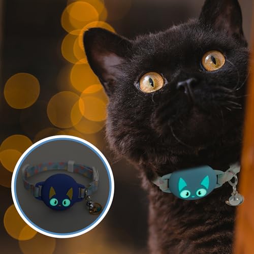 2 Stück Katzenhalsband mit Glocke Halsband Katze mit Leuchtstoffröhrengehäuse Silikon Einstellbare Länge 22–30 cm Katzen Halsband Geeignet für Katzen Welpen 2 Stück Katzenhalsband mit Glocke Halsband Katze mit Leuchtstoffröhrengehäuse Silikon Einstellbare Länge 22–30 cm Katzen Halsband Geeignet für Katzen Welpen von Fyeme