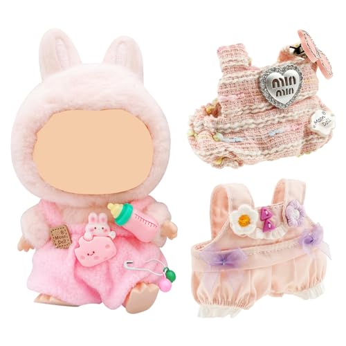 3 Satz Puppe Kleidung Clothing Waschbar Verschiedene Design Stile Zubehör für Puppe Einfaches An und Ausziehen Plüsch Puppen Kleidung für Puppen Bis 17 cm (C) von Fyeme