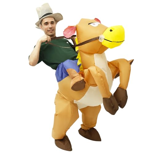 Aufblasbares Kostüm Pferd Erwachsener Khaki Lustige Party Kostüme Männer Frauen Körpergröße 160-200cm für Halloween Weihnachten Geburtstagsfeier Indoor Outdoor Feier Event Aufblasbares Kostüm Pferd Erwachsener Khaki Lustige Party Kostüme Männer Frauen Körpergröße 160-200cm für Halloween Weihnachten Geburtstagsfeier Indoor Outdoor Feier Event von Fyeme
